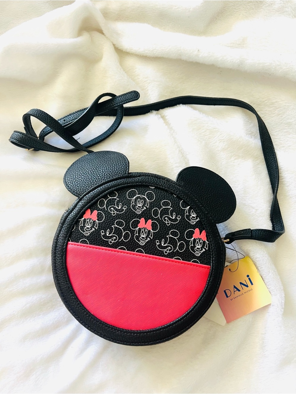 Danielle Nicole Black & Red Minnie Ear Crossbody